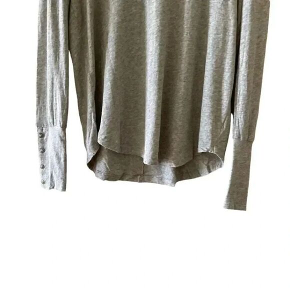 NWT Chaser REVOLVE SCOOP NECK W/ POCKET Long Sleeves Heather Gray  Top SZ M - Picture 9 of 10